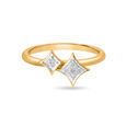 14 KT Yellow Gold Star Struck Diamond Ring,,hi-res image number null