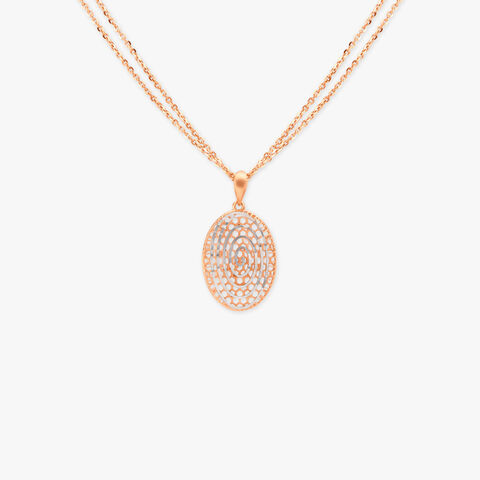 Twin Gold Pendant with Chain