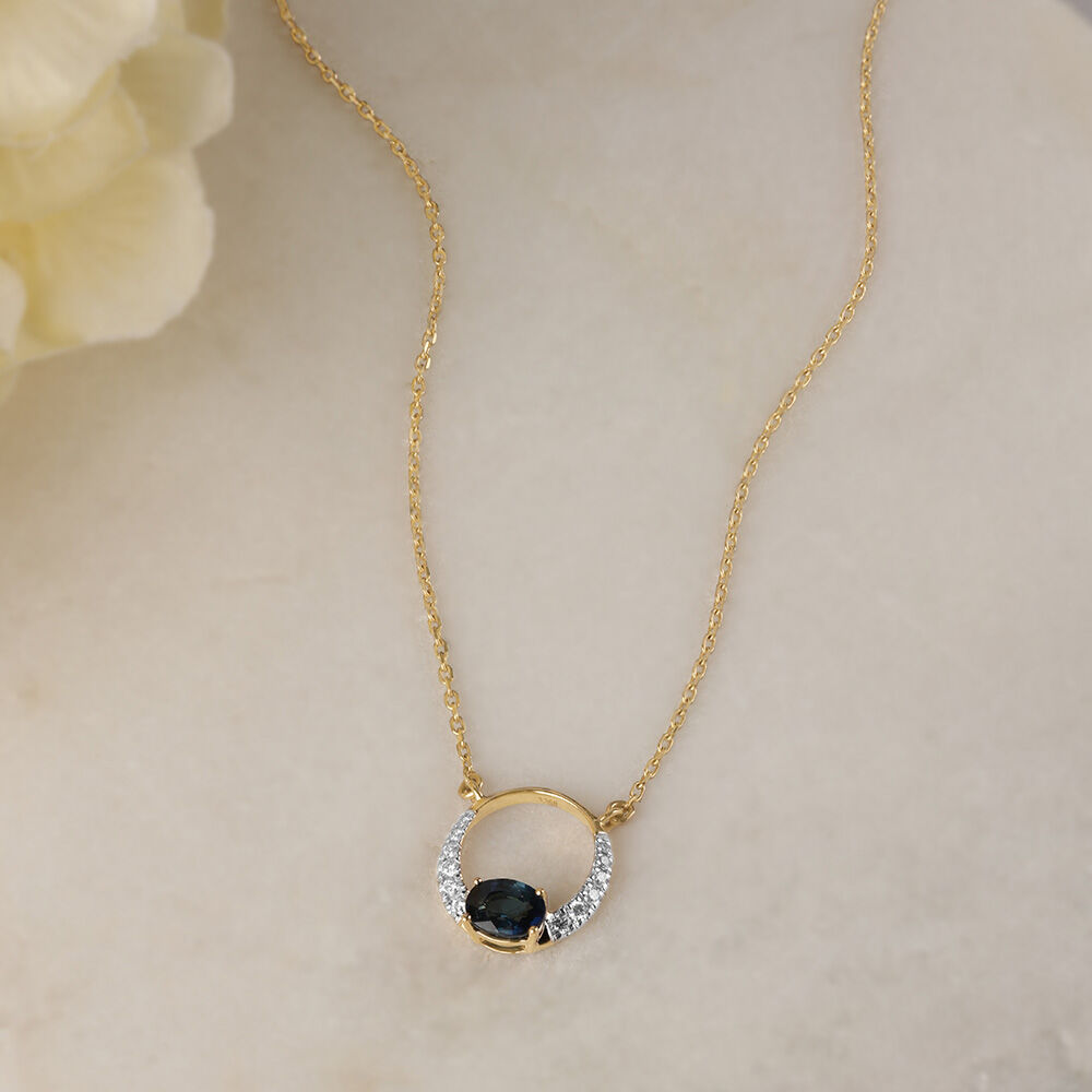 Pendant Gold Chain Buy Mia by Tanishq Pedant set Online