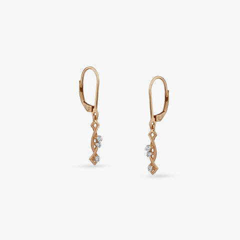 Vertical Rhythm Diamond Hoop Earrings