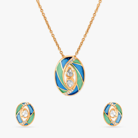 Unicorn Magic Pendant with Chain and Earring Set