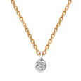 Mamma Mia 14 KT Yellow and White Gold Glow of Love  Pendant with Chain,,hi-res image number null