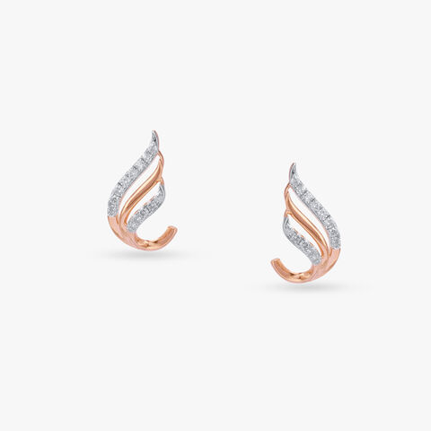 Aurora Ember Diamond Stud Earrings