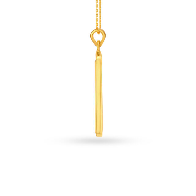 Modern Cut Gold Pendant For Men,,hi-res image number null