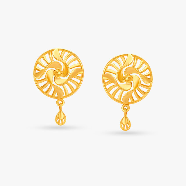 Swirling Wheel Drop Earrings,,hi-res image number null