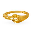 Eccentric Yellow Gold Beaded Finger Ring,,hi-res image number null