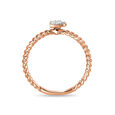 14 KT Rose Gold Star Shaped Diamond Ring,,hi-res image number null