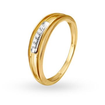 Eclectic 18 Karat Gold And Diamond Finger Ring