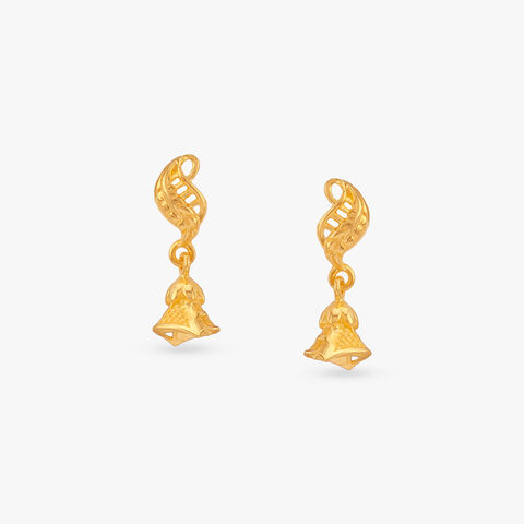 Petal Swing Gold Jhumka Earrings