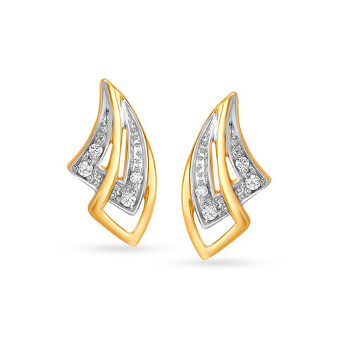 Artistic Diamond Stud Earrings