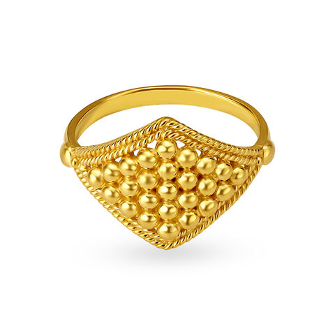 Traditional Gold Beaded Ring alternate view 1