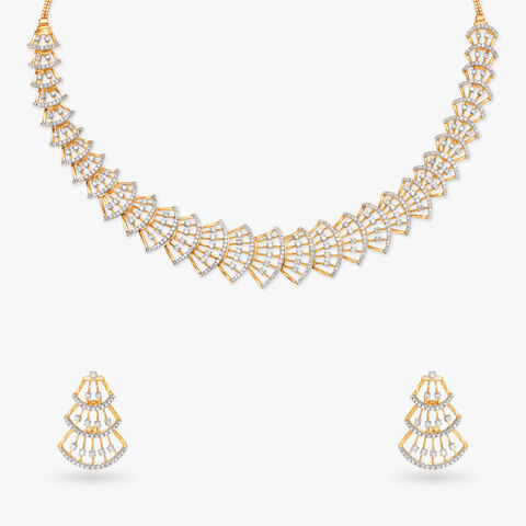 Glamorous Radiance Natural diamond Necklace Set