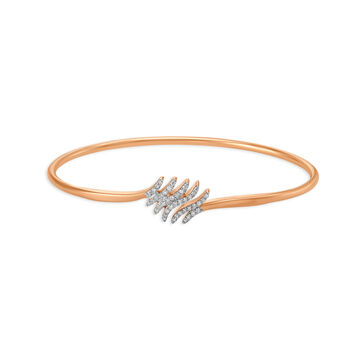 18kt Rose Gold Bangle & Diamond Bangle - Inflowing Tide
