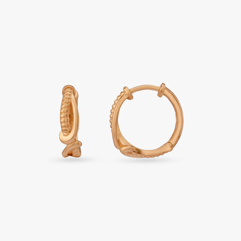 Twisted Rope Gold Hoop Earrings