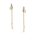 Svelte 18 Karat Yellow Gold And Diamond Earrings,,hi-res image number null