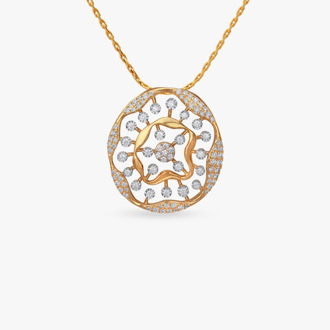 Glorious Gaze Diamond Pendant and Earrings Set
