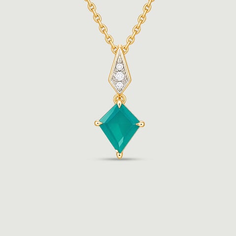 Bold Lantern Green Onyx Pendant