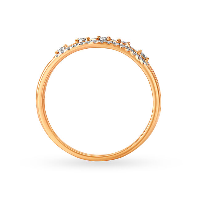 14KT Yellow Gold Diamond Finger Ring,,hi-res image number null