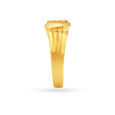 Carved Cross Pattern Gold Finger Ring For Men,,hi-res image number null