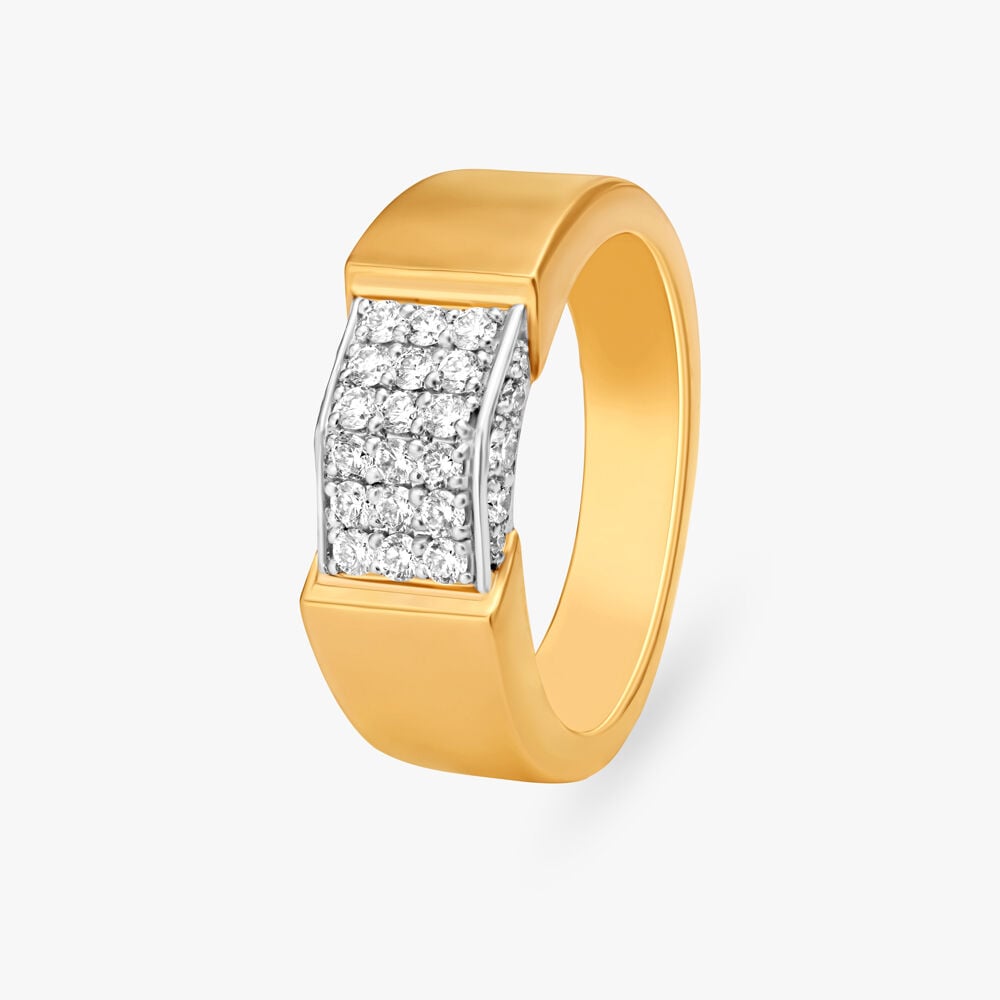 MEN'S YELLOW GOLD DIAMOND RING, 1/2 CT TW - Howard's Jewelry Center