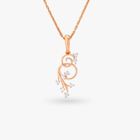 Vine Whirl Diamond Pendant