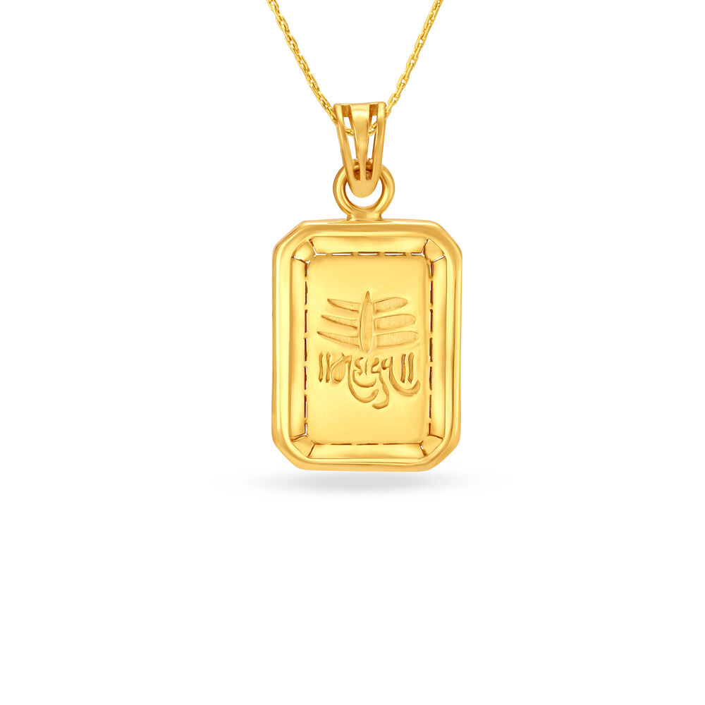 Lord shiva gold pendant online sale
