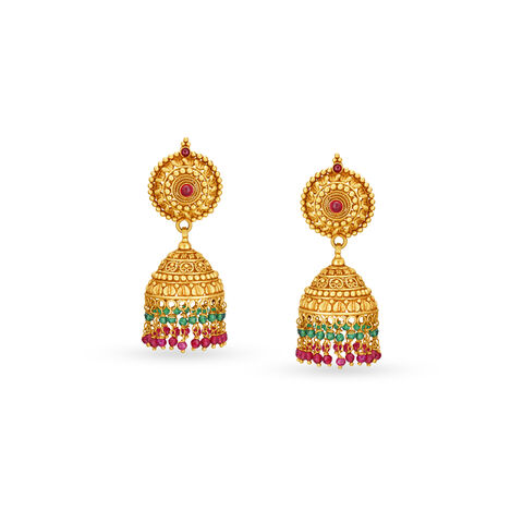 Royal Splendor Gold Drop Earrings
