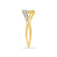 Glimmering 18 Karat Gold And Diamond Loop Ring,,hi-res image number null
