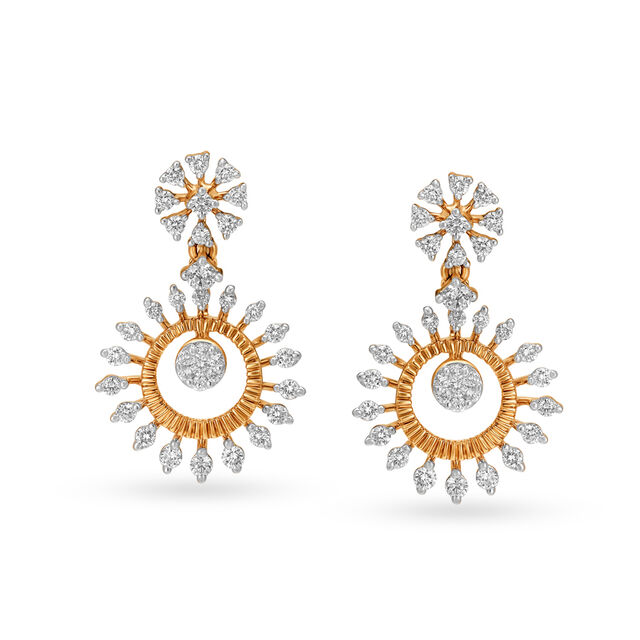 Divine Chand Bali Diamond Drop Earrings