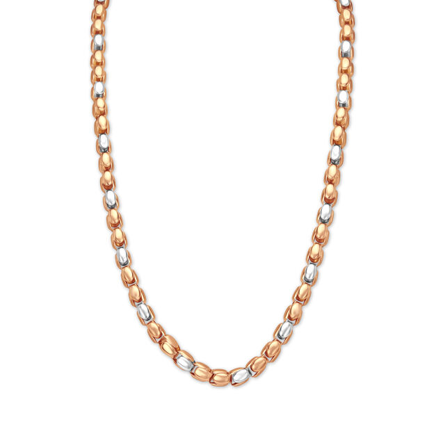 Bold Oval Link Dual Tone Gold Chain For Men,,hi-res image number null