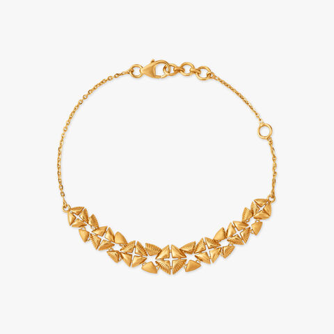 Sculpted Meadow Gold Bracelet
