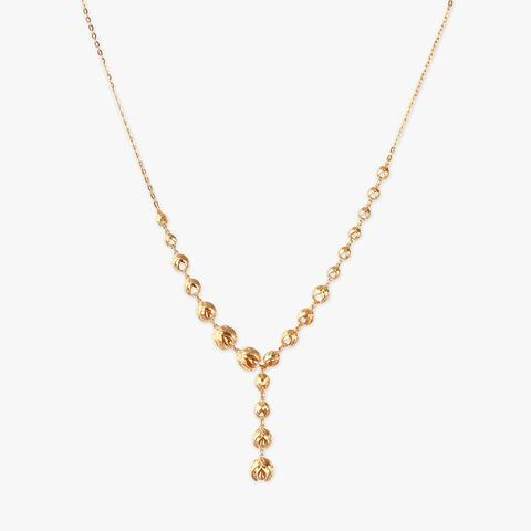 Textured Orb Gold Necklace