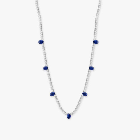 Sapphire Serenity Diamond Necklace Set