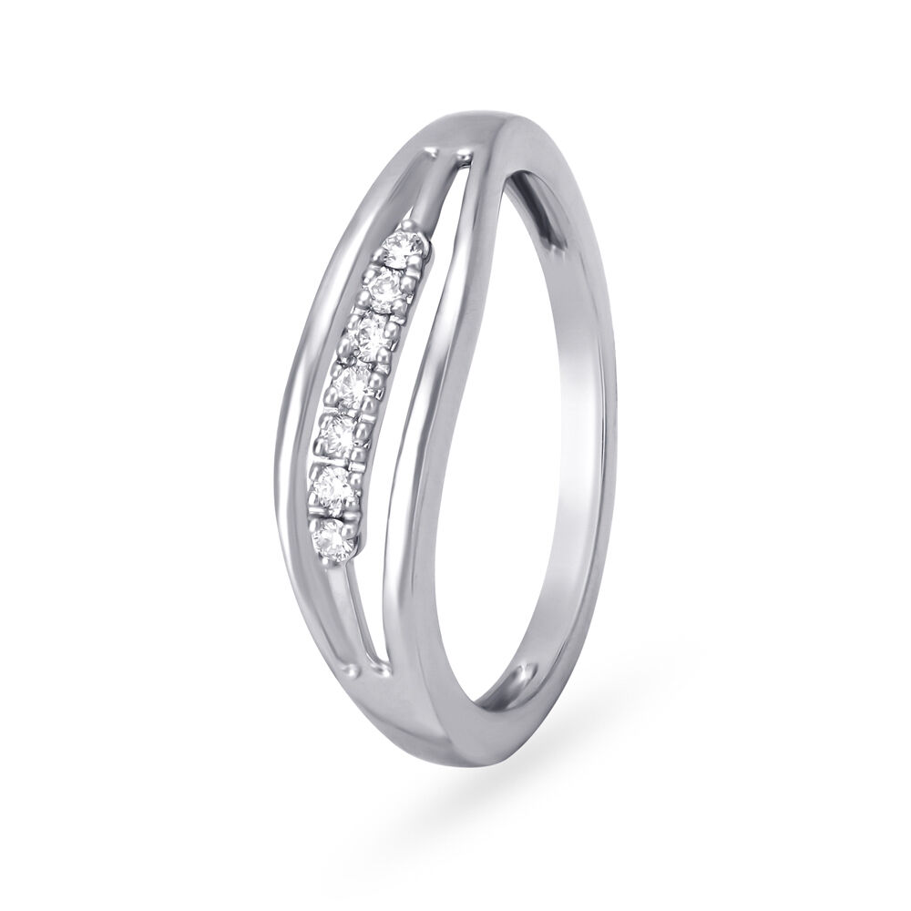 Exquisite 950 Pure Platinum And Diamond Knot Finger Ring