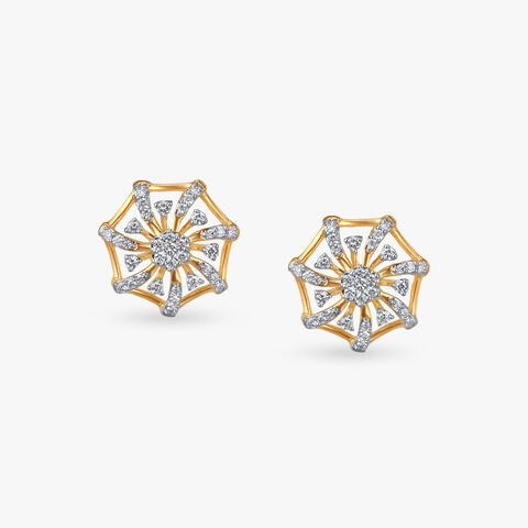 Stellar Charm Diamond Stud Earrings
