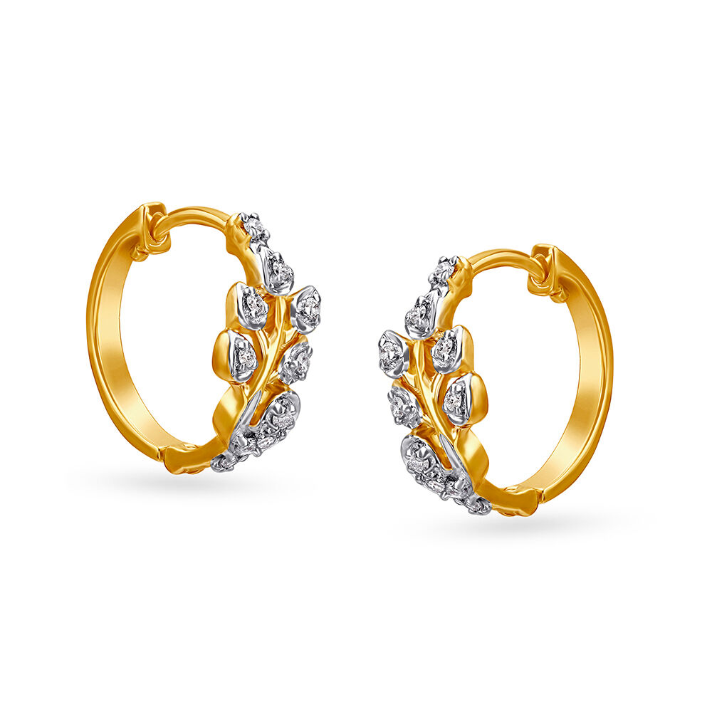 Gorgeous Traditional Diamond Hoop Earrings