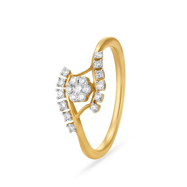 Cluster Look Floral Diamond Finger Ring