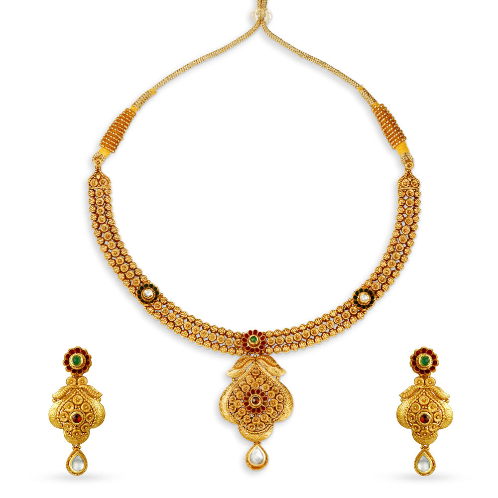 Gold necklace designs best sale without stones