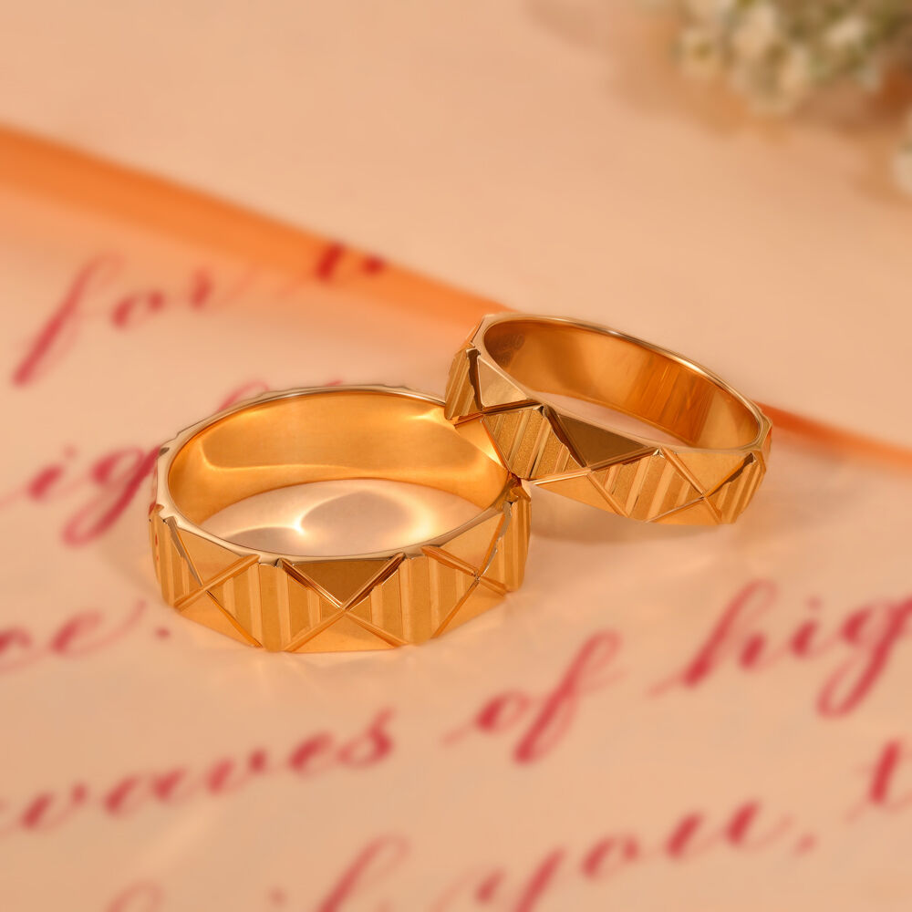 18k gold jewelry couple rings love| Alibaba.com