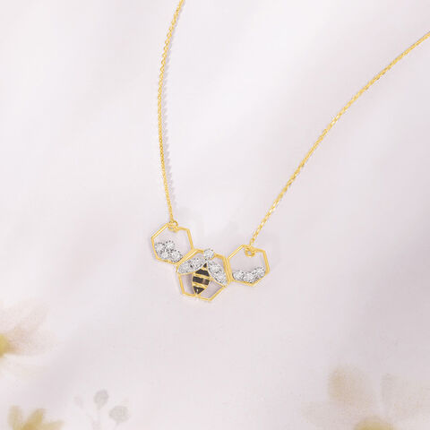 Sleek Buzz Diamond Necklace