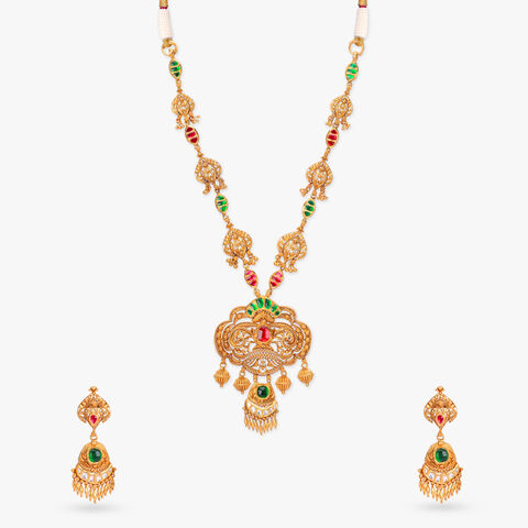 Floral Chant Gold Necklace set