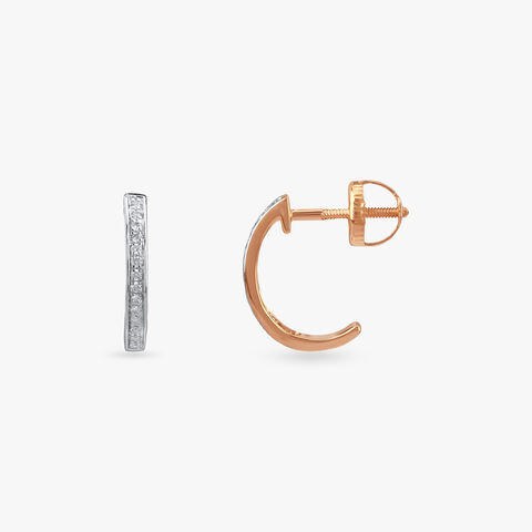 Gleaming Grid Diamond Stud Earrings