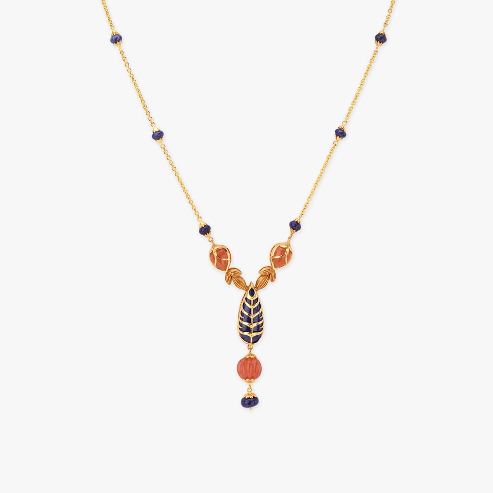 Bloom Trail Gold Pendant with Chain