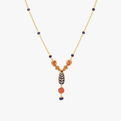 Bloom Trail Gold Pendant with Chain