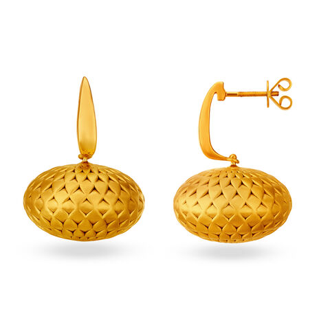 Interwoven Gold Drop Earrings