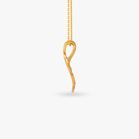 Enchanting Leaf Gold Pendant