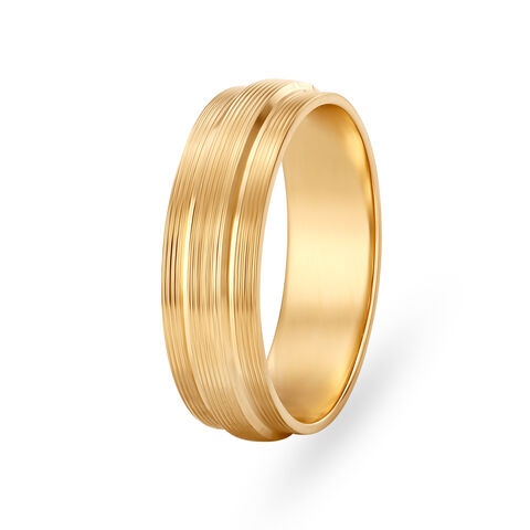 Classic Grooved Gold Finger Ring