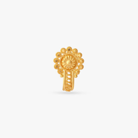 Sunlit Filigree Gold Nose Pin