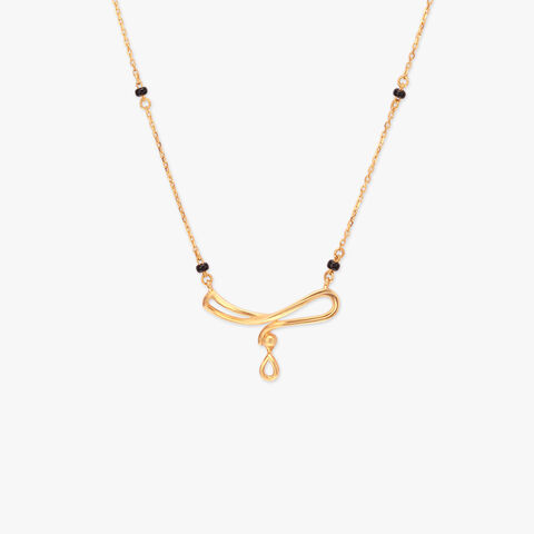 Ribbon Loop Gold Mangalsutra