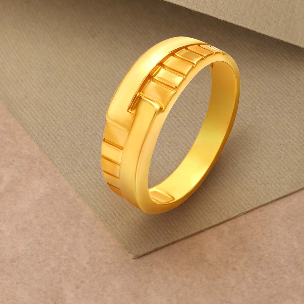 Manufacturer of 916 gold women's designer plain ring lpr236 | Jewelxy -  167114